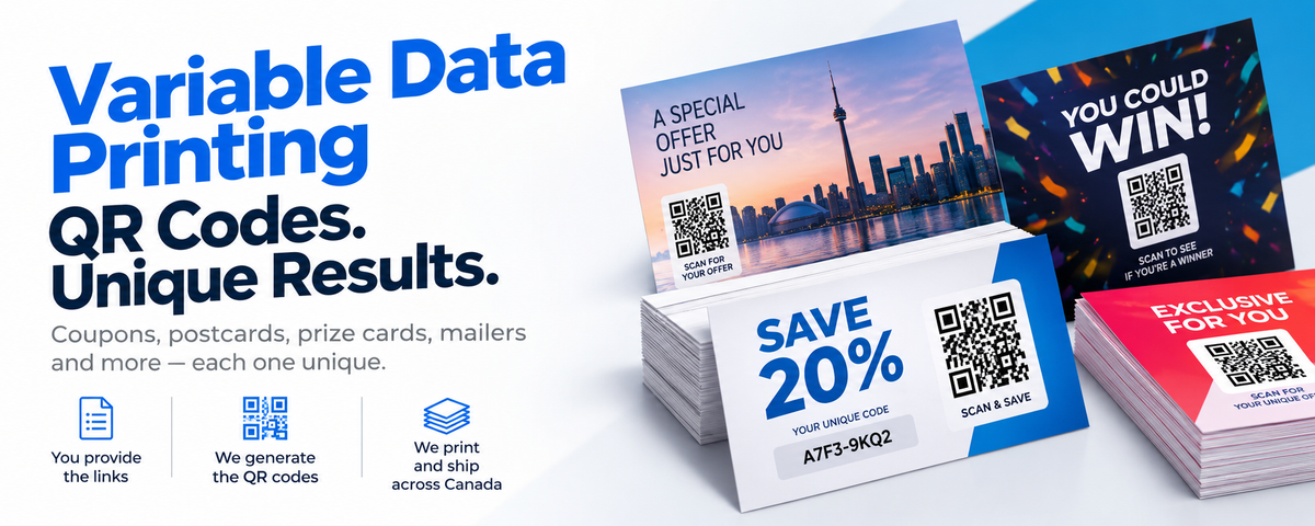 Variable Data Printing &amp; QR Code Printing in Toronto Canada