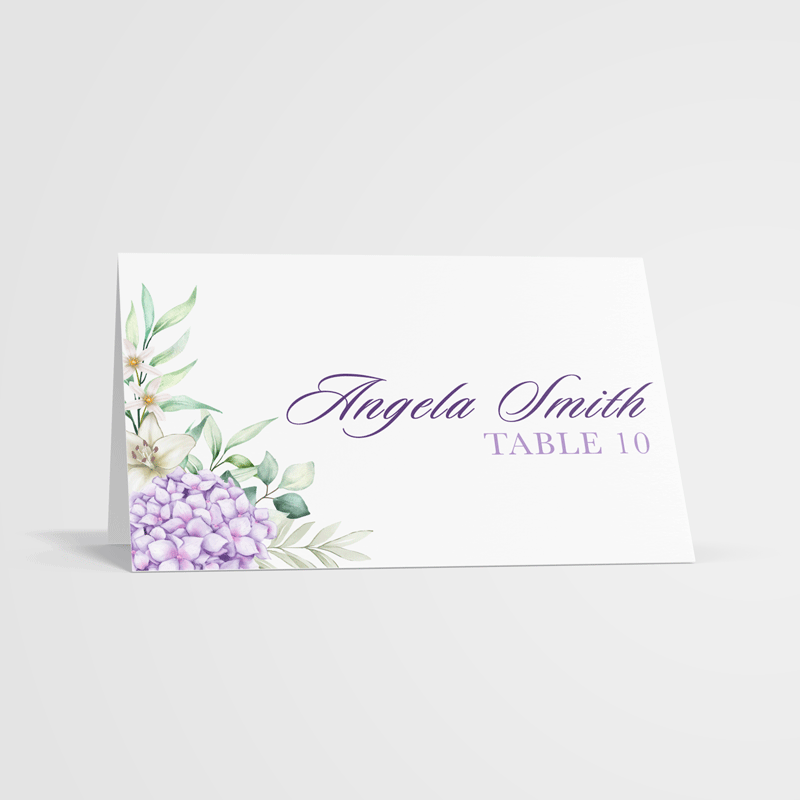 Folded place discount cards