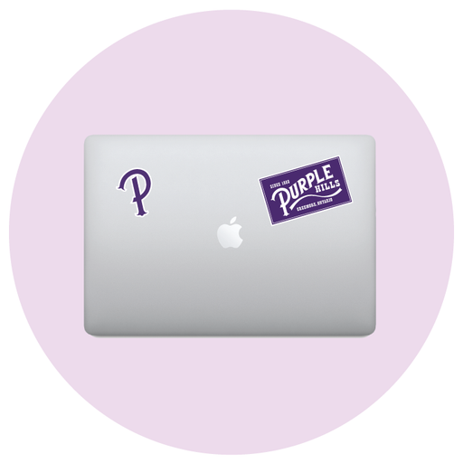 Purple Hills - Laptop Stickers