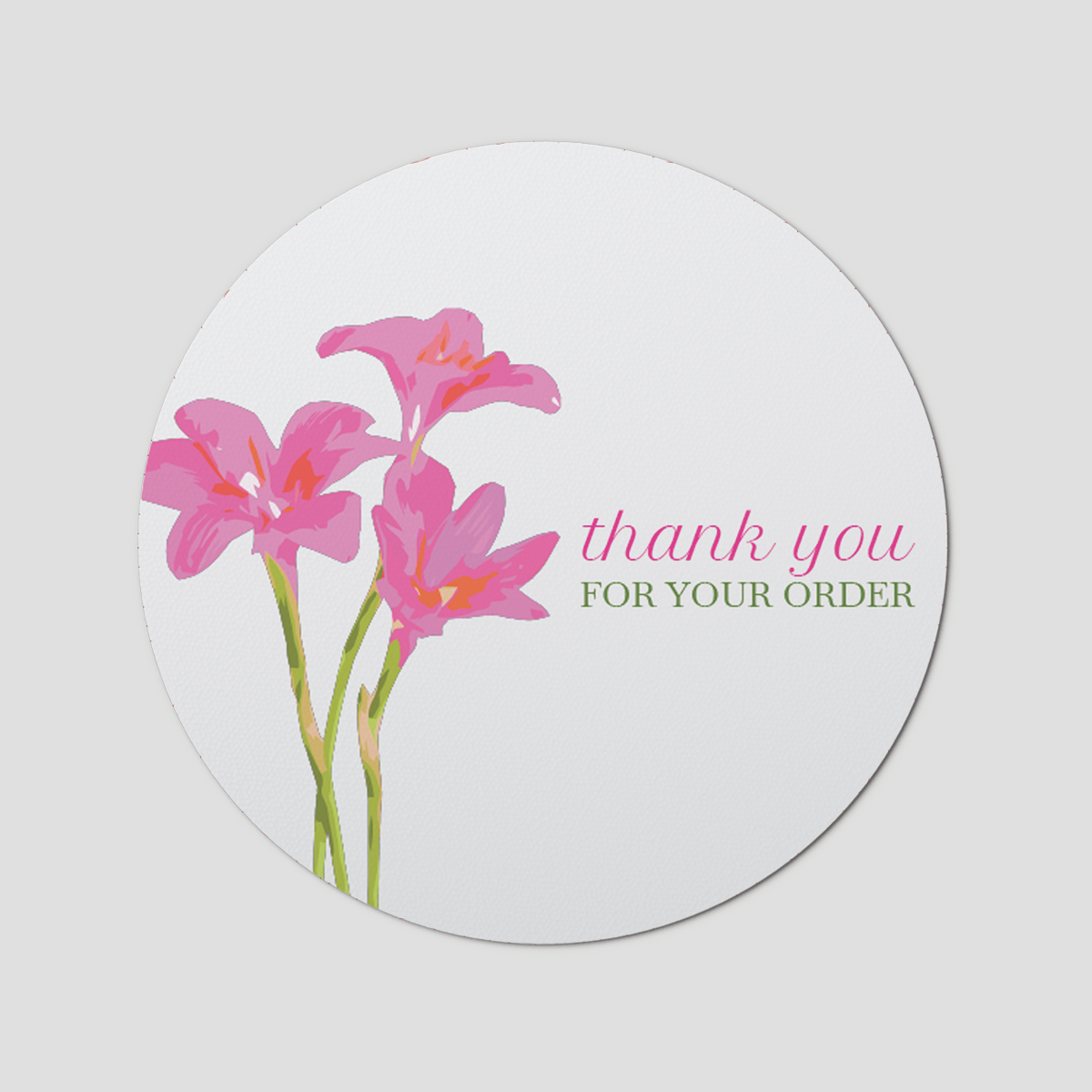 Floral 11 Circle Sticker Sheet