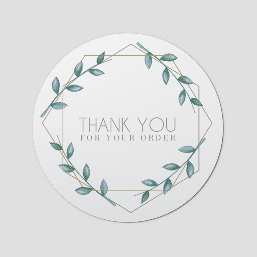 Floral 12 Circle Sticker Sheet