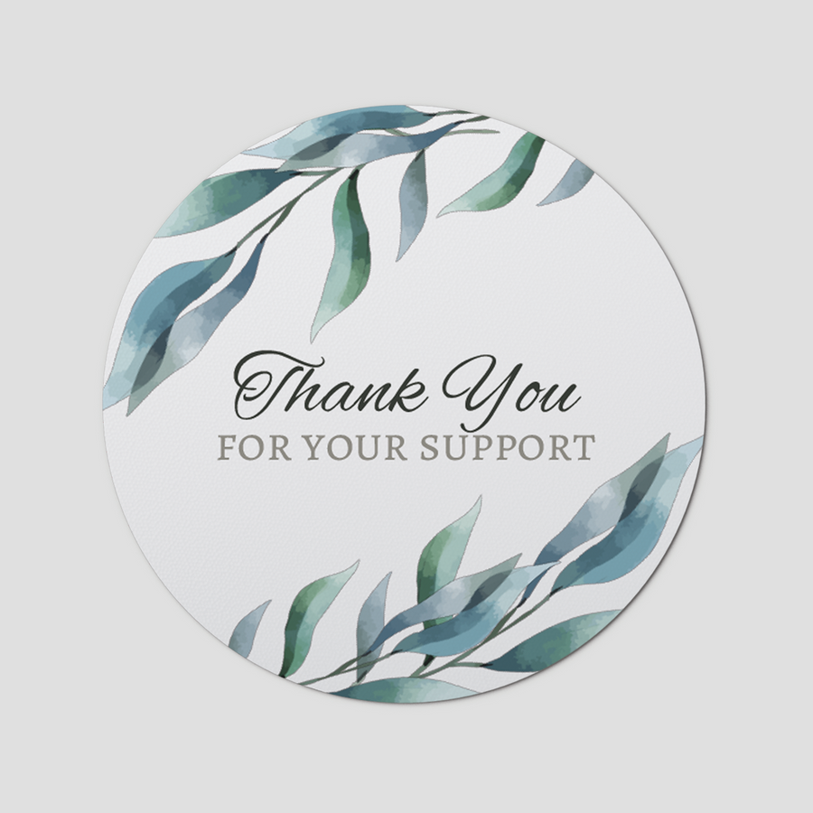 Floral 14 Circle Sticker Sheet