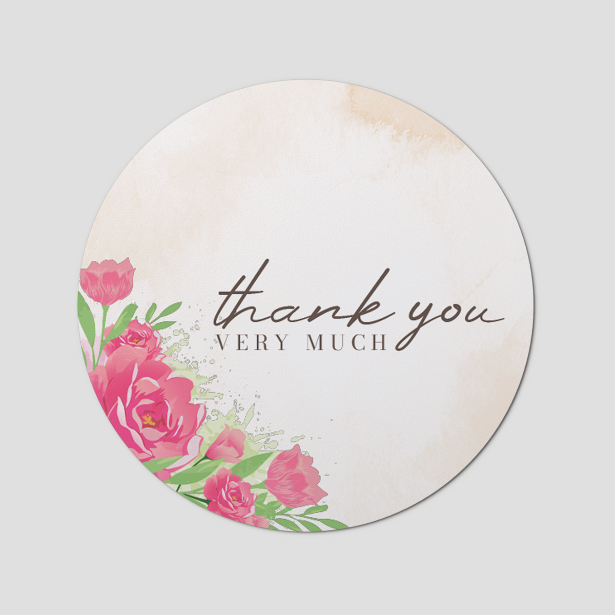 Floral 2 Circle Sticker Sheet