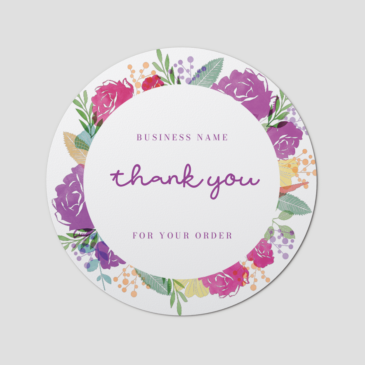 Floral 3 Circle Sticker Sheet