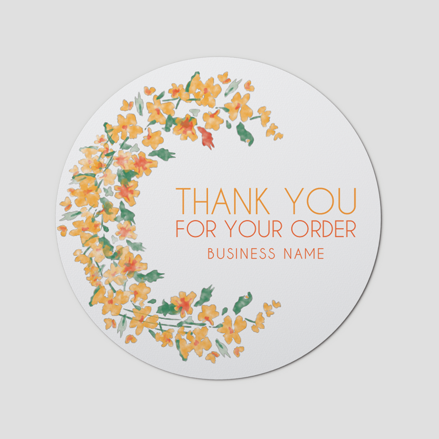 Floral 8 Circle Sticker Sheet