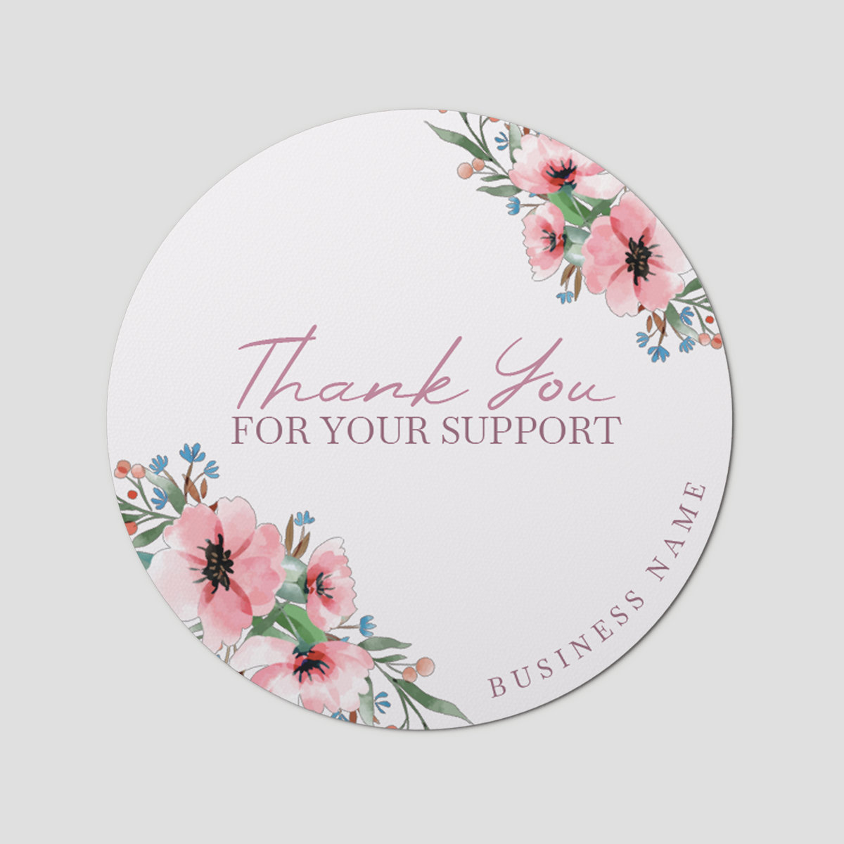 Floral 9 Circle Sticker Sheet