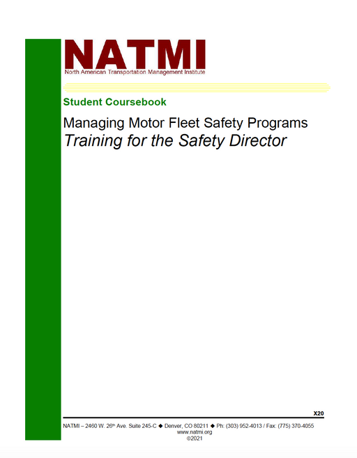 NATMI - Managing Motor Fleet Safety Programs Student Coursebook CA