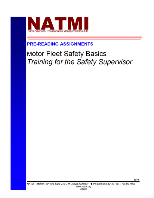 NATMI - Motor Fleet Safety Basics Pre-Reading Materials